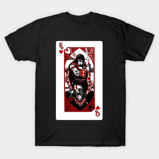 King of Hearts T-Shirt by WorkOfArtStudios